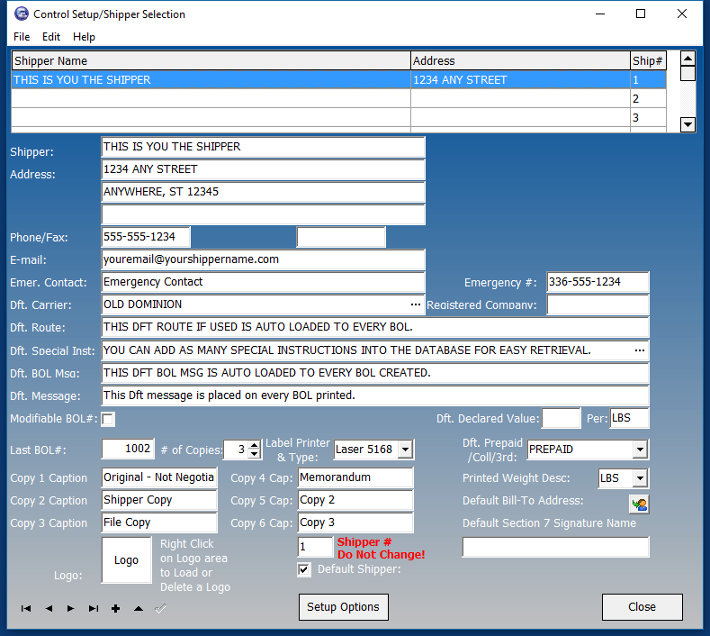 Bill of Lading Software from StarreSoft - Print your Bill of Lading needs directly to PC printer - Free 30 day Trial Download Available - See for Fast, Simple,